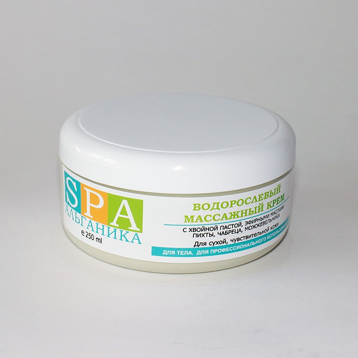 Водорослевый массажный крем с хвойной пастой SPA Альганика (250 мл)