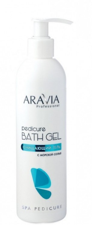 4022 Aravia Professional Гель очищающий с морской солью Pedicure Bath Gel, 300 мл